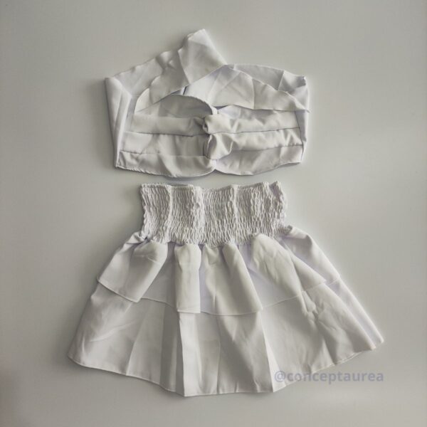 Conjunto Branco Tecido Crepe Duna