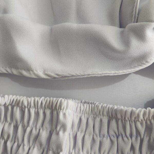 Conjunto Branco Tecido Crepe Duna