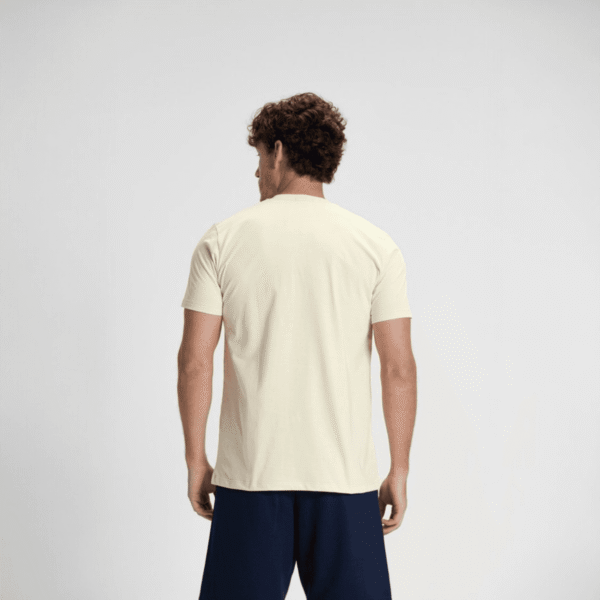 Camiseta Masculina Algodão Meia Malha Premium Marfim Concept Áurea