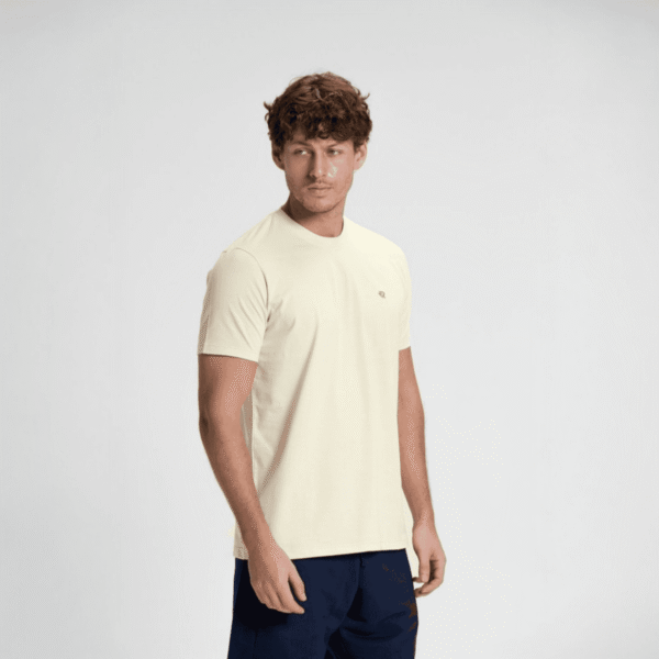 Camiseta Masculina Algodão Meia Malha Premium Marfim Concept Áurea