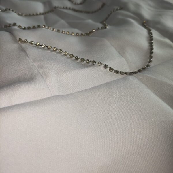 Vestido Alfaiataria Branco Com Strass Concept Áurea