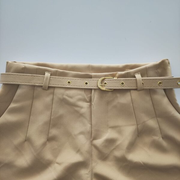 Short Alfaiataria Feminino Com Cinto Forrado