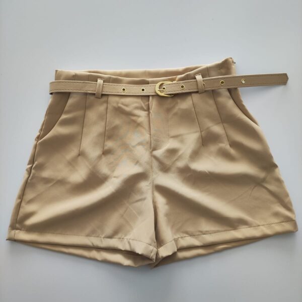 Short Alfaiataria Feminino Com Cinto Forrado