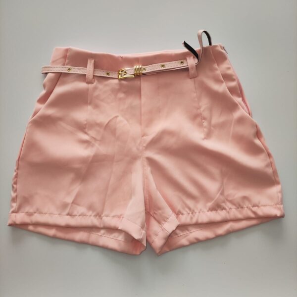 Short Alfaiataria Feminino Zaara Cintura Alta Com Zíper Lateral