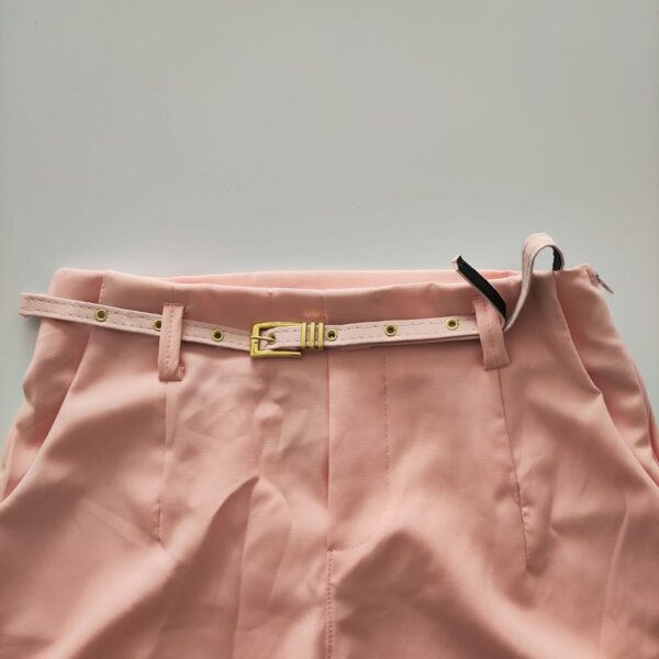 Short Alfaiataria Feminino Zaara Cintura Alta Com Zíper Lateral