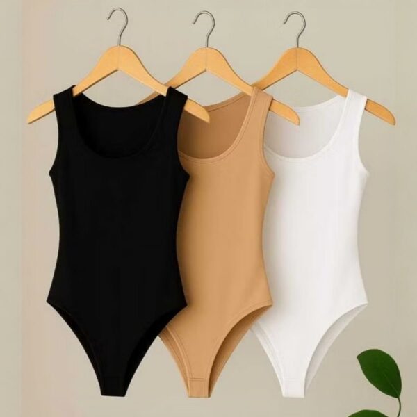 Body Femenino Decote Quadrado Alça Larga Regata Suplex