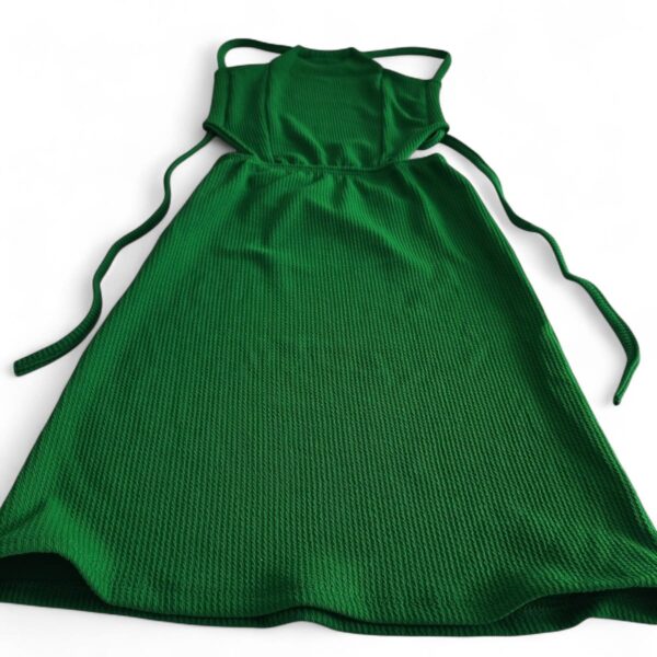 Vestido Caribe Costas nua Curto Verde Concept Áurea