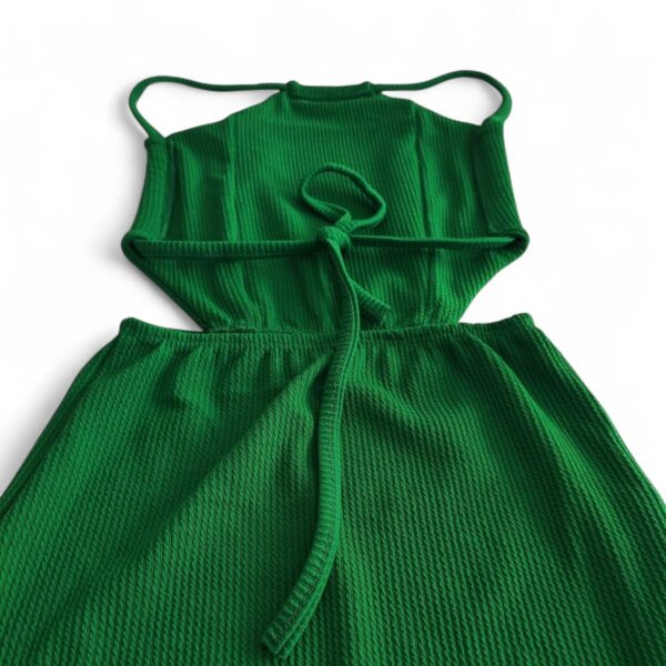 Vestido Caribe Costas nua Curto Verde Concept Áurea