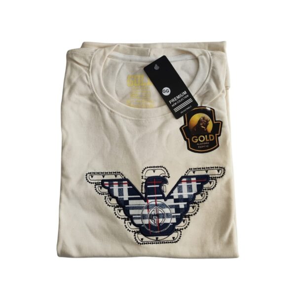Camiseta Premium Malha Egípcia Bordada Concept Áurea