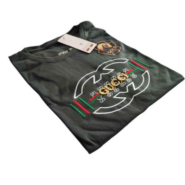 Camiseta Premium Malha Egípcia Gucci Verde Concept Áurea