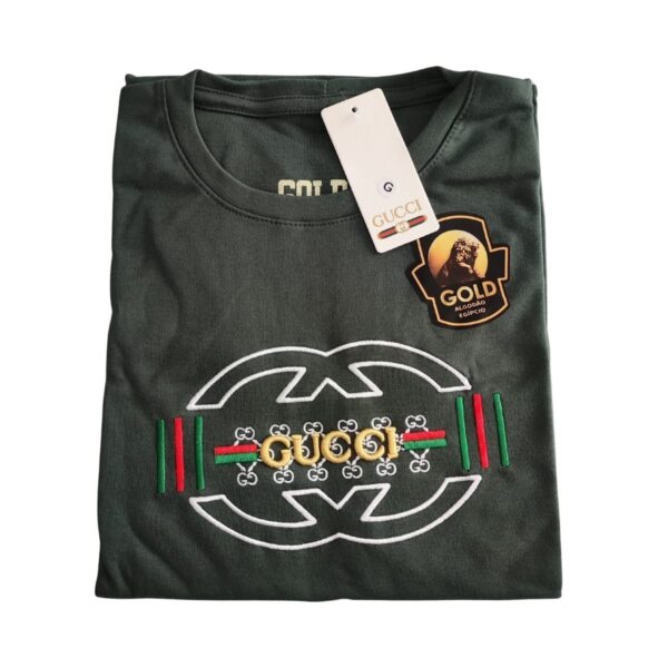 Camiseta Premium Malha Egípcia Gucci Verde Concept Áurea