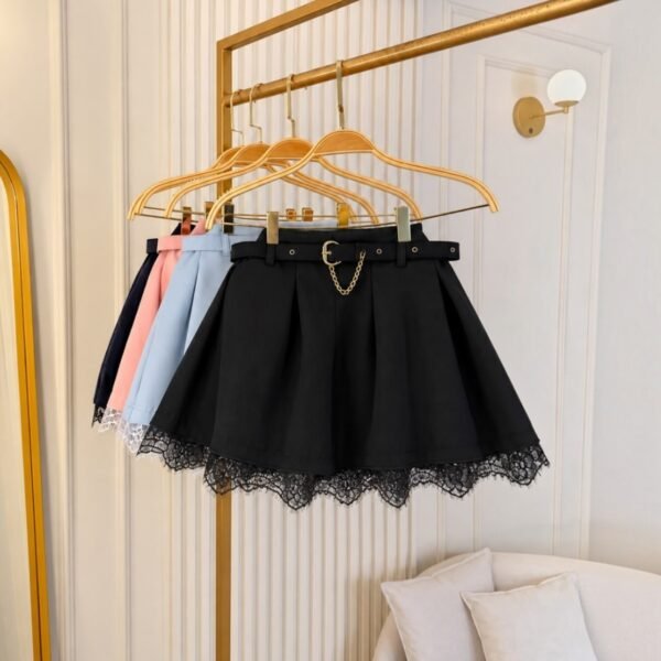 Short Feminino Alfaiataria Zíper Lateral Forrado